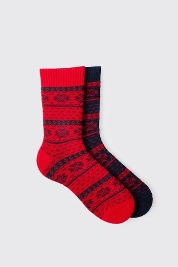 2 Pack Christmas Socks multi