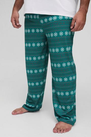 Grande taille - Pantalon confort à imprimé Joyeux Noël green