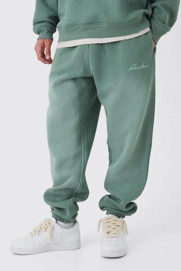 Oversized Man Spray Wash Joggers forest