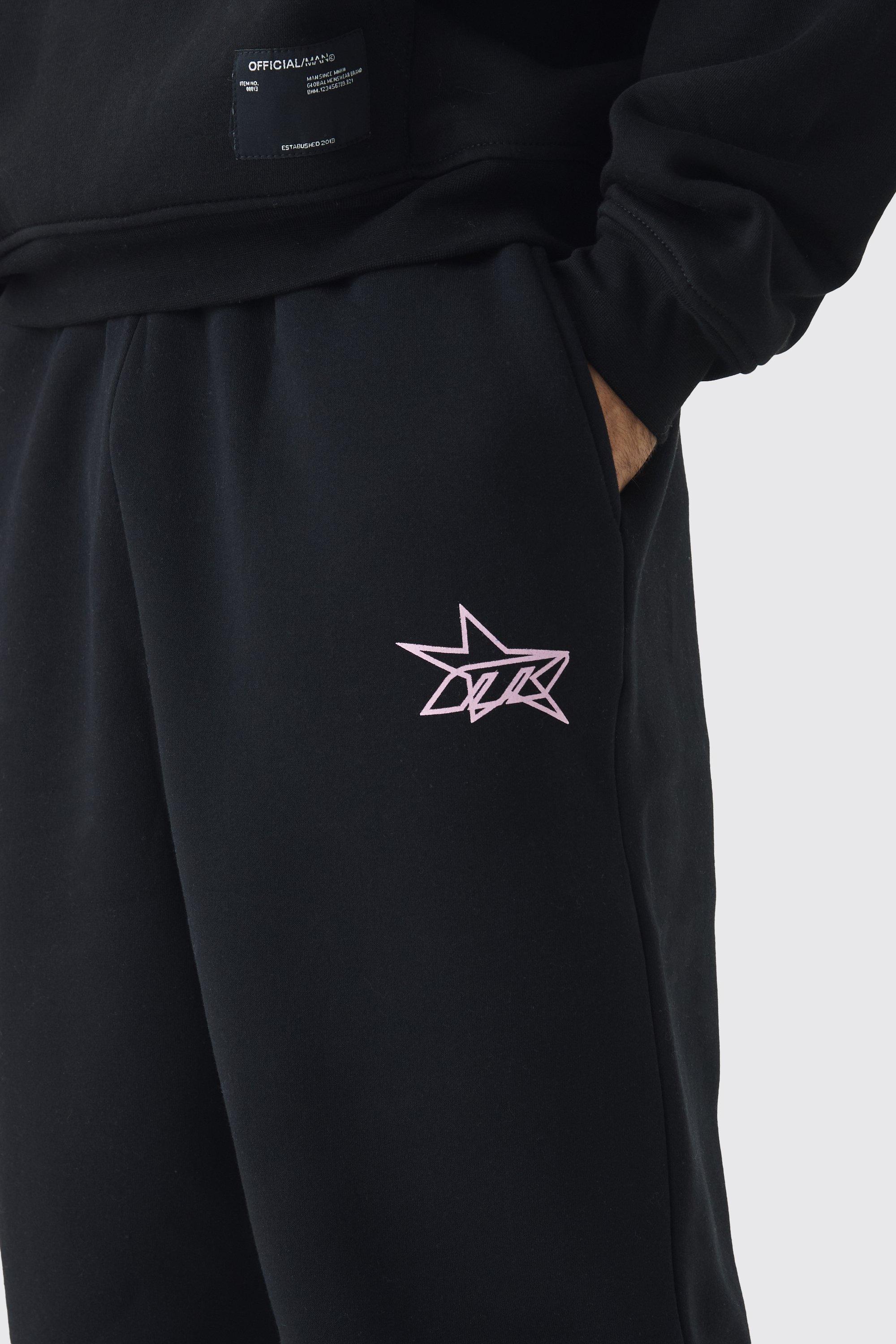 Star printed joggers sale