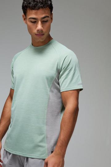 Sage Green Man Active Gym Lightweight Regular Fit T-Shirt