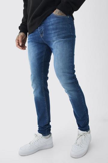 Tall Getinte Stretch Skinny Jeans in Middelblauw mid blue