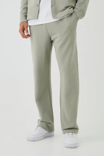 Straight Leg Loopback Trouser sage