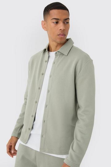 Regular Peached Loopback Shirt sage