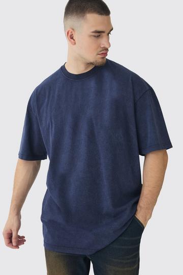 Tall Oversized Acid Wash T-Shirt charcoal