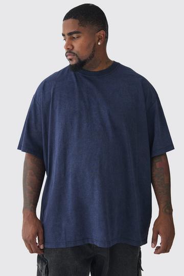 Plus Oversized Acid Wash T-Shirt charcoal