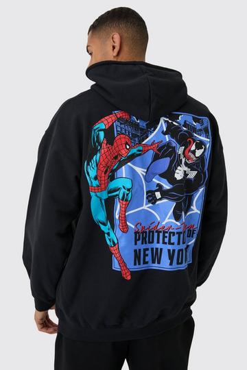 Oversized Gelicenseerde Marvel Spiderman Venom Hoodie black