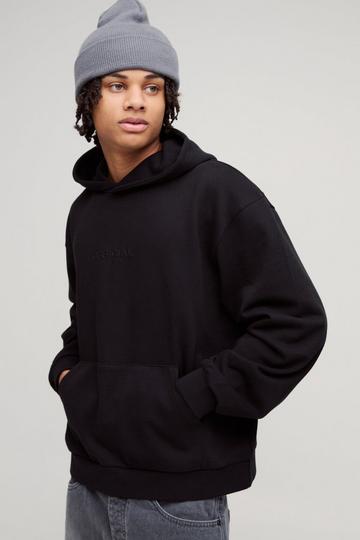 Oversized Boxy Heavyweight Hoodie black