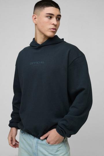 Charcoal Grey Oversized Boxy Heavyweight Bound Hoodie