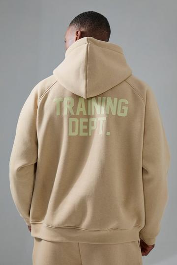 Boxy Training Dept Hoodie sand