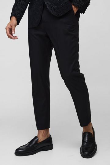 Fixed Waist Tapered Fit Trouser black