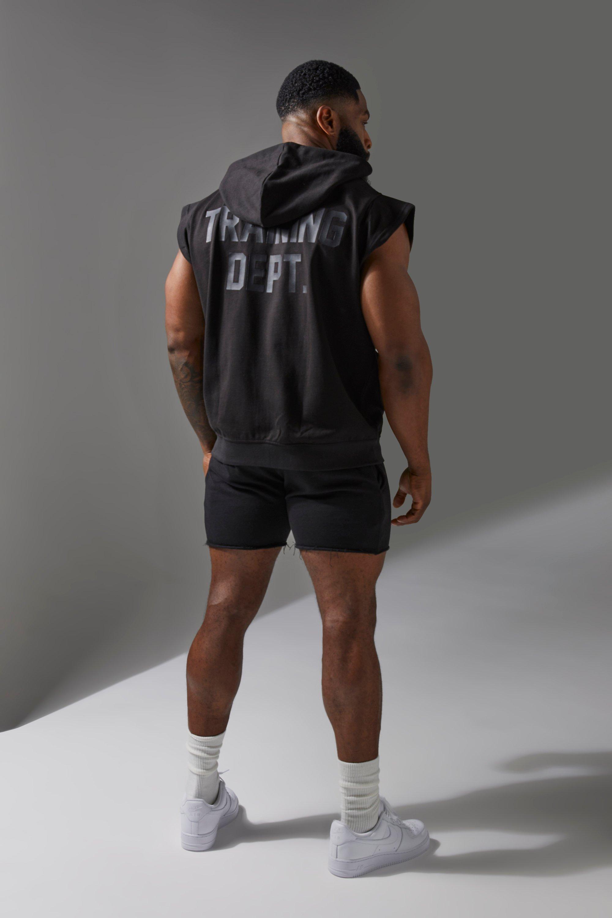 Training Dept Sleeveless Zip Through Loopback Regular Fit Hoodie boohoo