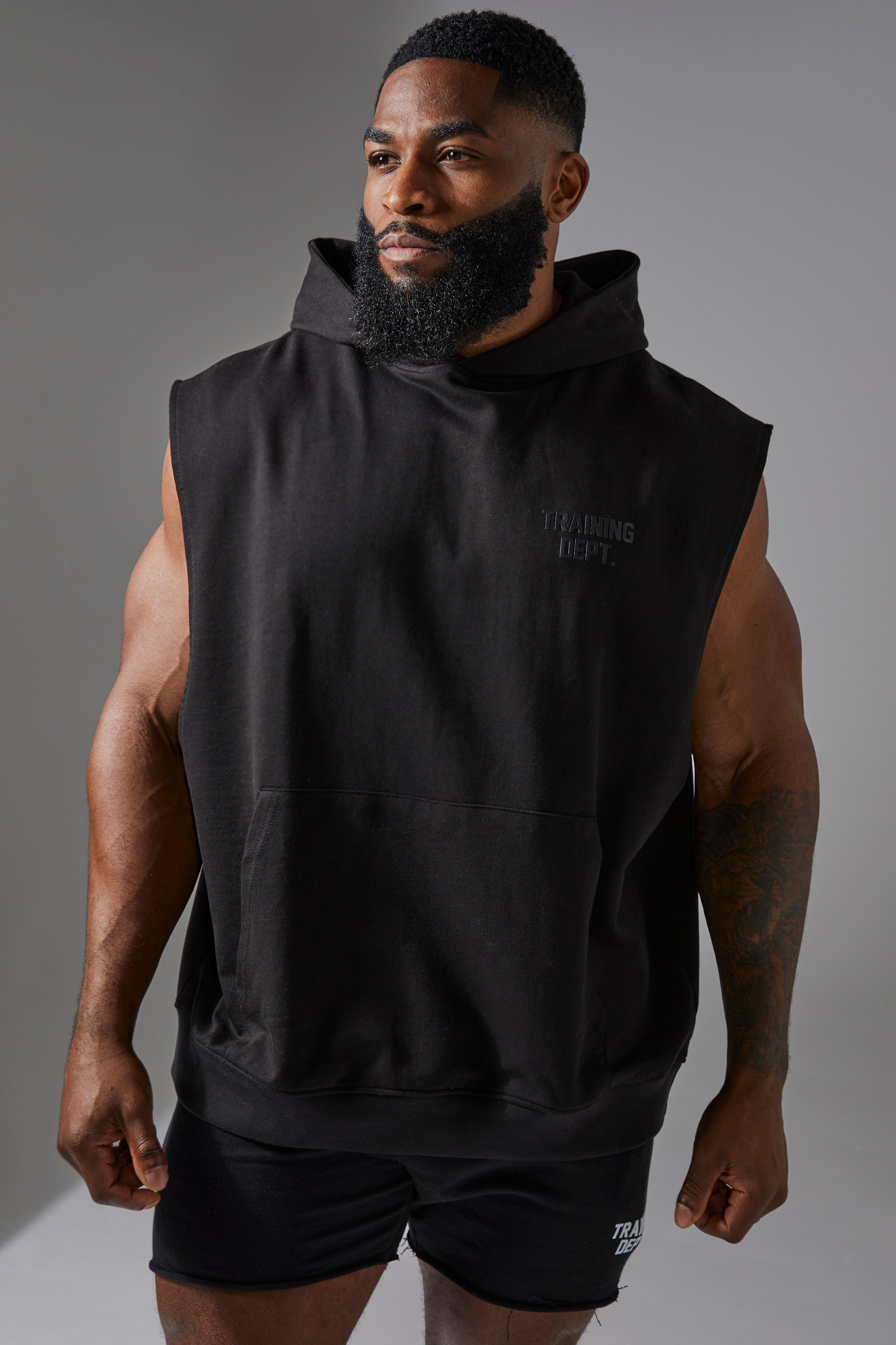 Training Dept Sleeveless Loopback Oversized Hoodie boohoo NL