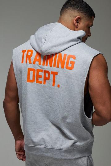 Training Dept Ärmlös oversize hoodie grey marl