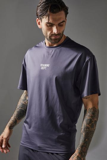 Oversized Geperforeerd Training Dept T-Shirt charcoal