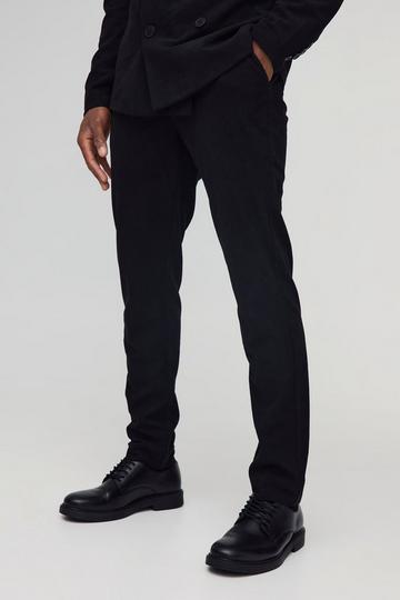 Skinny Fit Corduroy Tailored Trouser black