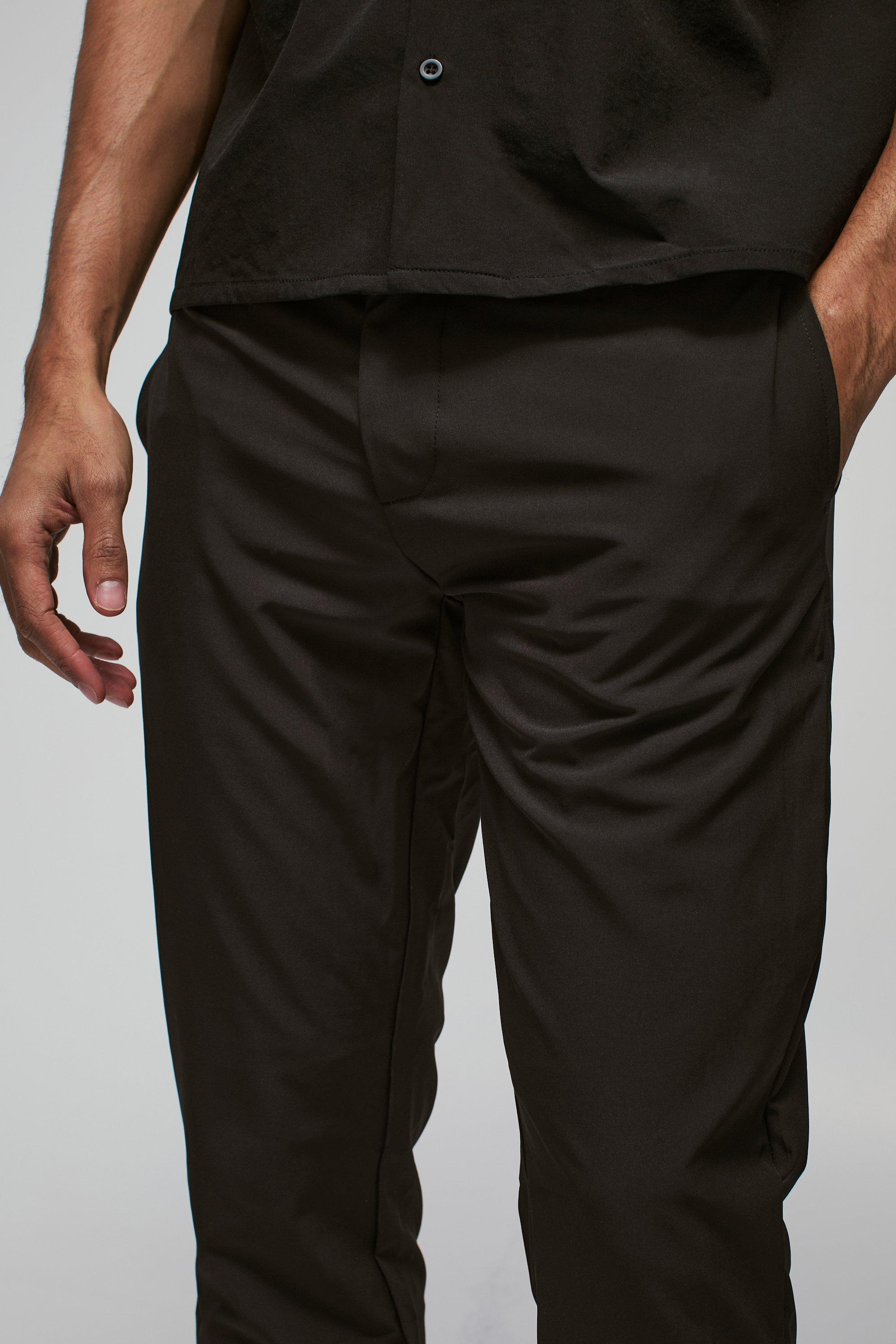 セットアップ（メンズ） [boohoo]RegularFit TechnicalStretch Shirt&TaperedTrouser Set Short Sleeve Textured Stretch Regular Fit Shirt And Pants