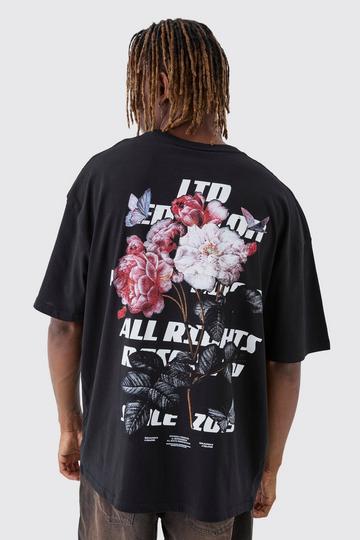 Tall LTD Edition Bloemen T-Shirt black