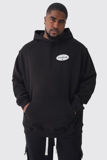 Plus Worldwide Western Oversized Hoodie black