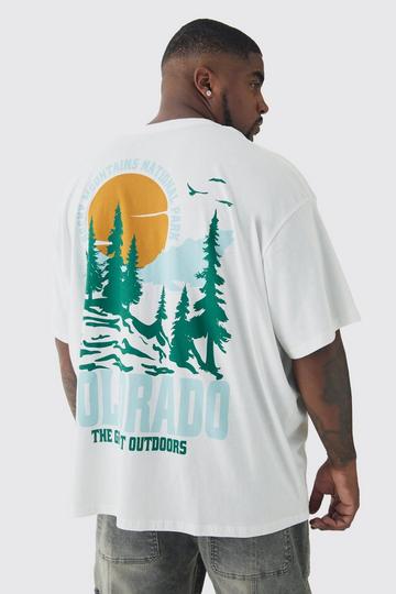 Plus Colorado Back Printed Oversized T-Shirt white