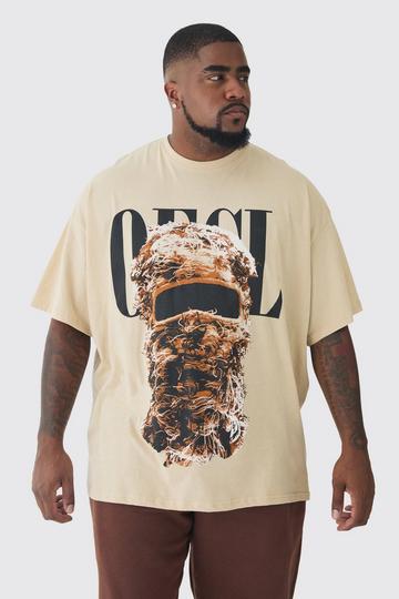 Plus OFCL Balaclava Graphic T-Shirt sand