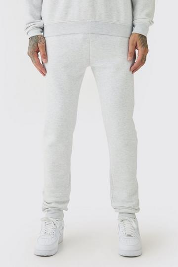 330GSM Tall Skinny Fit Jogger In Black grey marl