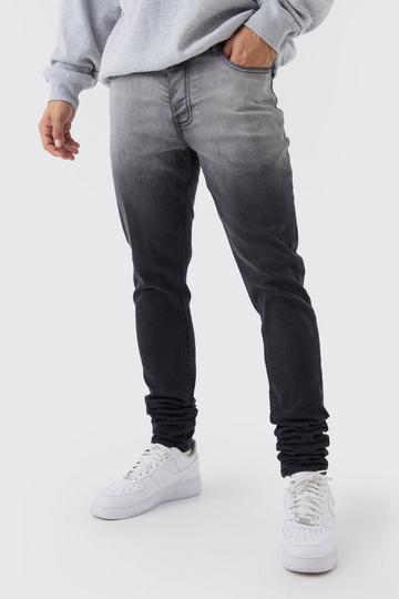 Black Skinny Stretch Washed Jeans