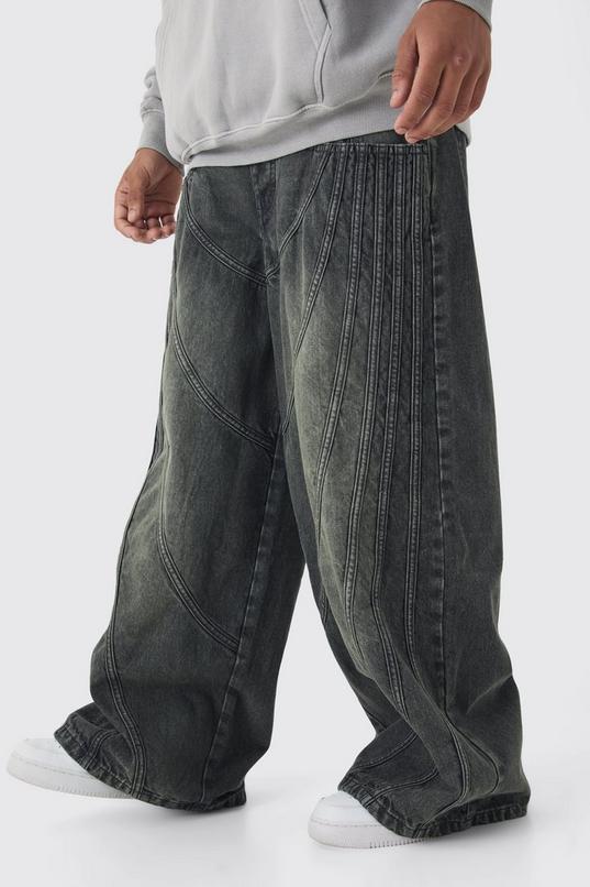 Extreme Baggy Rigid Panelled Tinted Denim Jeans | boohoo USA Extreme Baggy Rigid Panelled Tinted Denim Jeans | boohoo USA