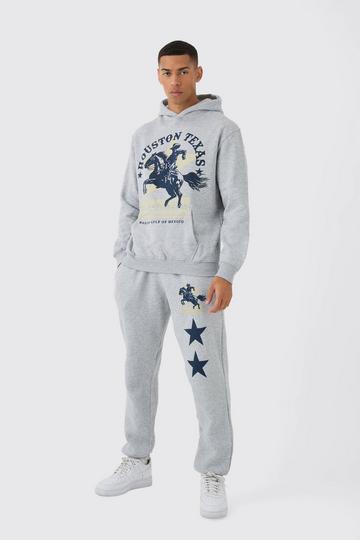 Oversized Gebleekt Western Trainingspak grey