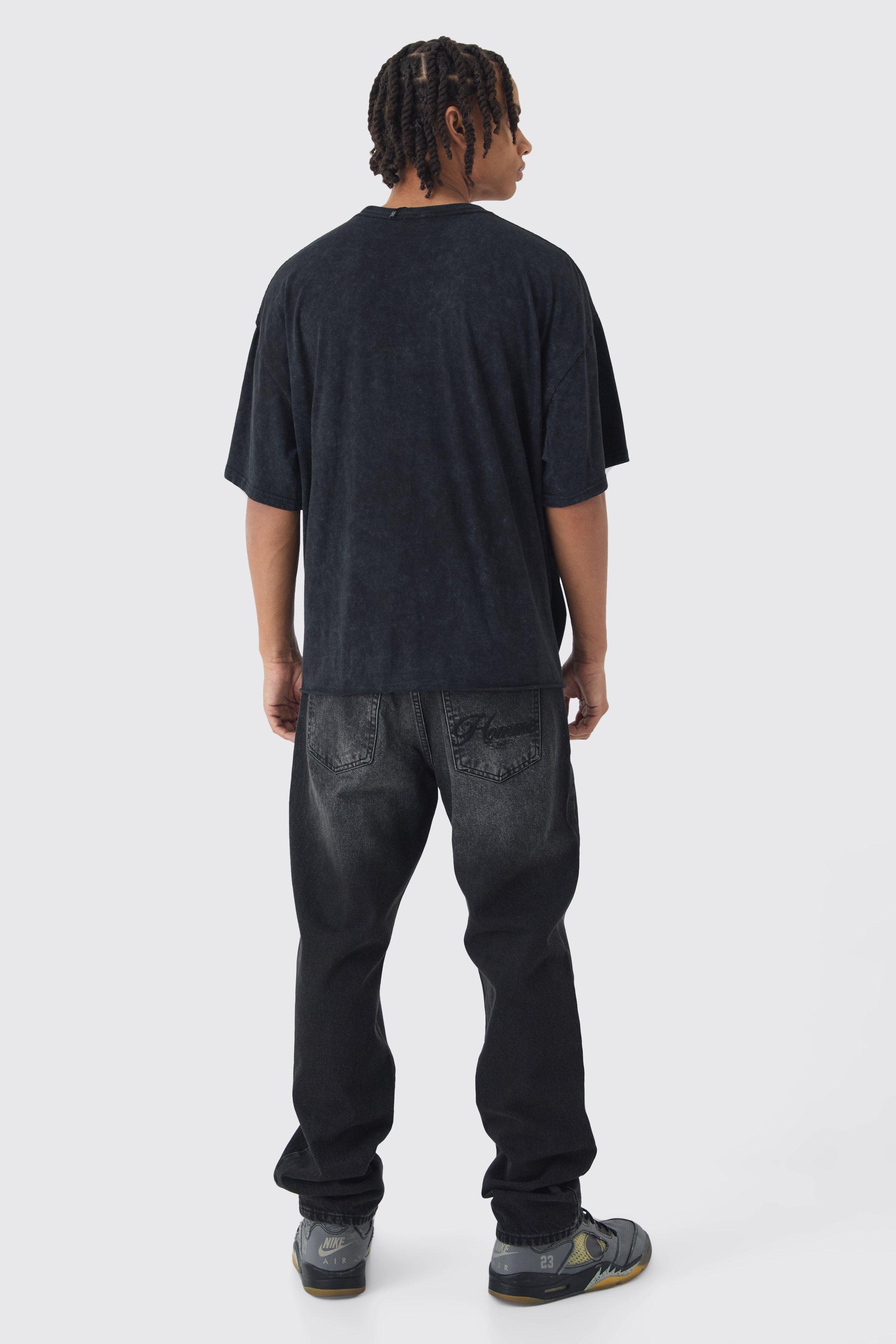 Oversized Boxy Washed Spider Graphic T-Shirt | boohoo