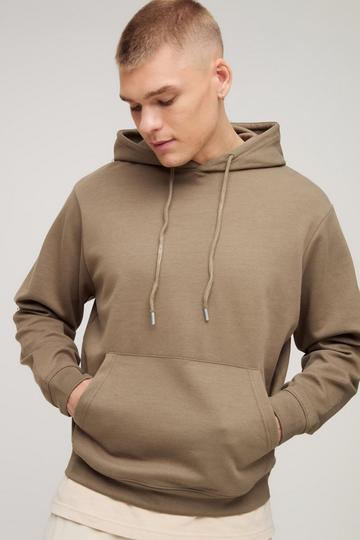 Heavyweight Interlock Hoodie khaki