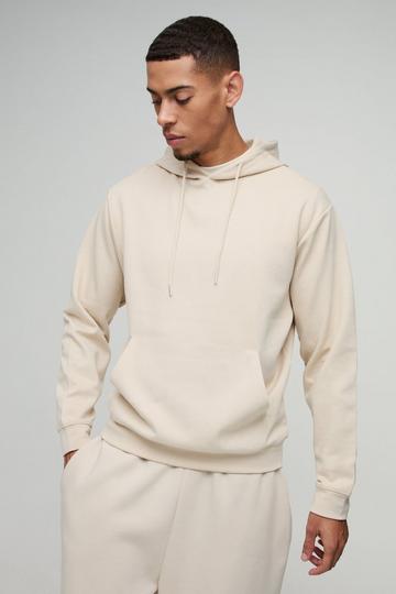 Heavyweight Interlock Hoodie stone