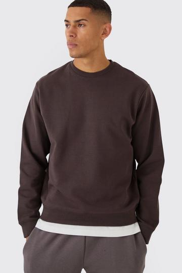 Chocolate Brown Heavyweight Interlock Sweatshirt