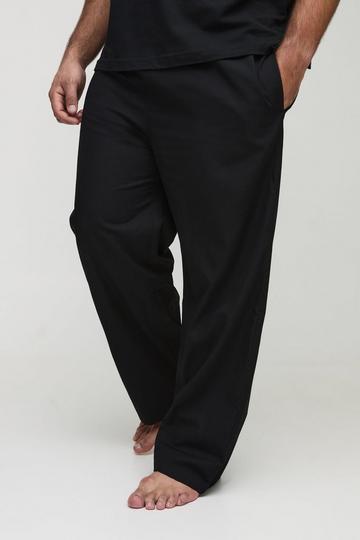 Plus Woven Tab Lounge Joggers in Black black