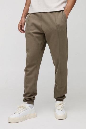 Slim Tapered Heavyweight Interlock Jogger khaki