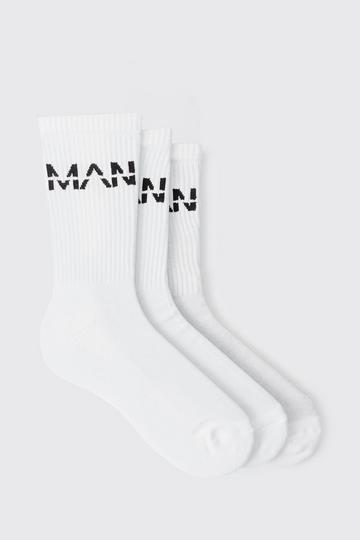 3 Pack Man Sport Socks white