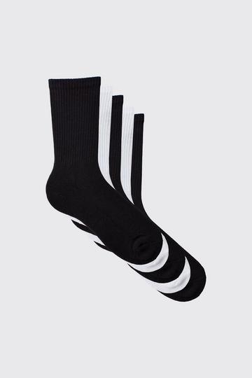 Effen Sportsokken (5 Mix) black