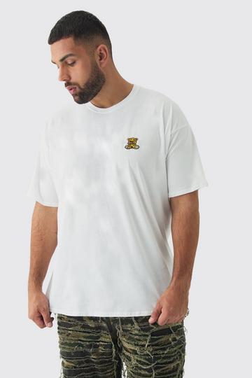 Plus Embroidered Evil Teddy T-Shirt white