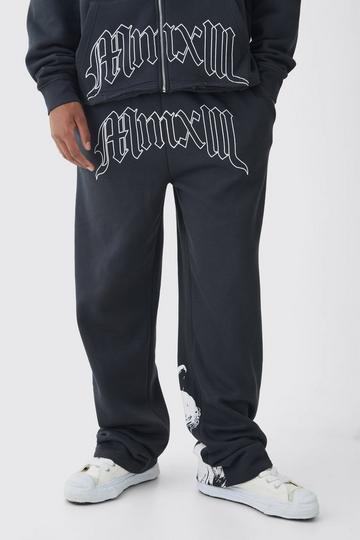 Tall Baggy Acid Wash Gebleekte Cherub Joggingbroek charcoal