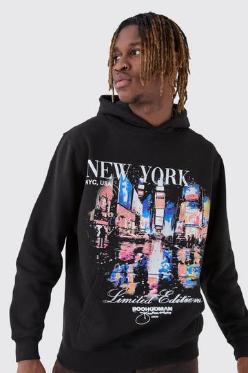 Tall New York Graphic Hoodie black