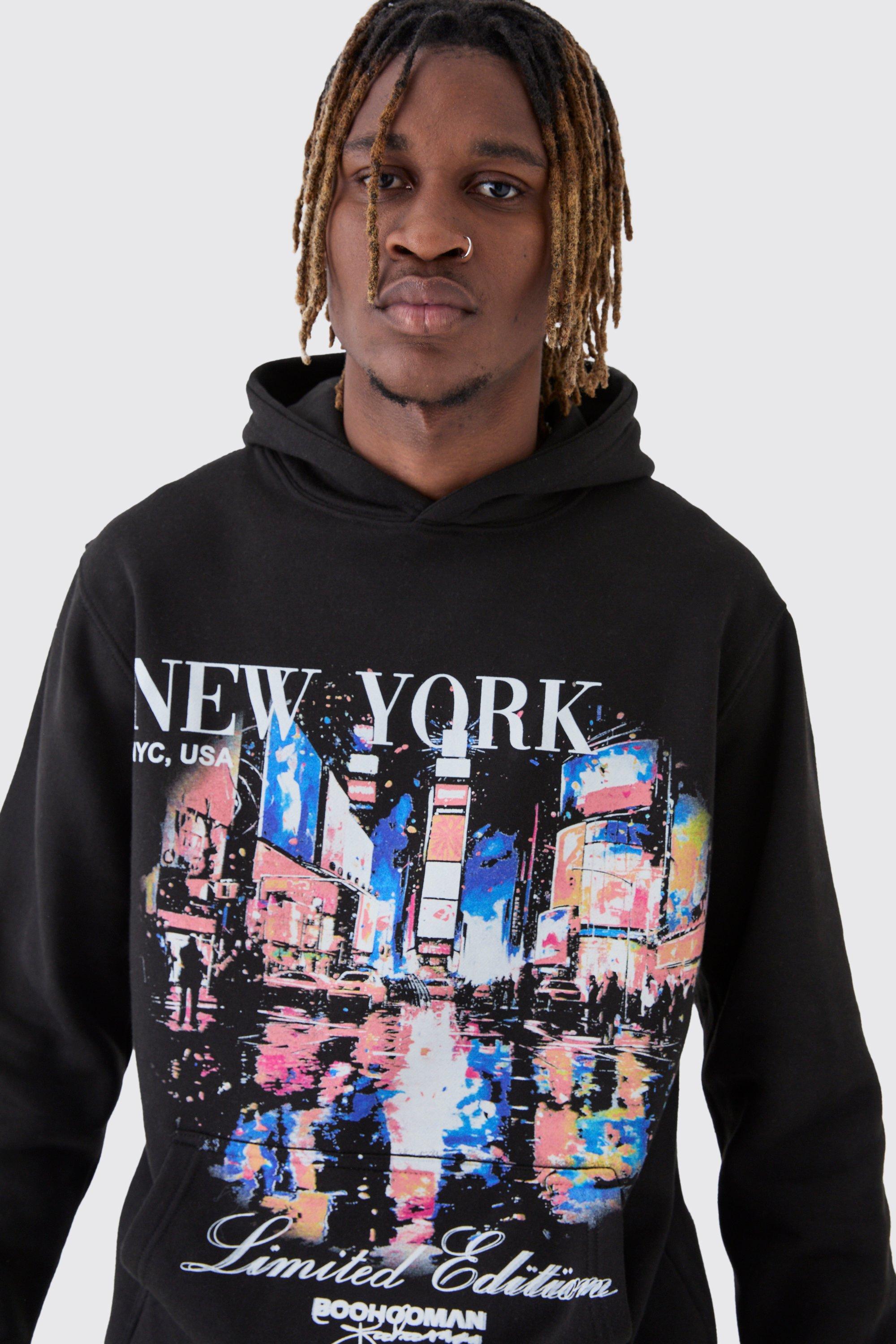 Graphic hoodies boohoo hotsell