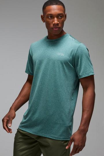 Man Active Mesh Marl Regular Fit T-shirt green