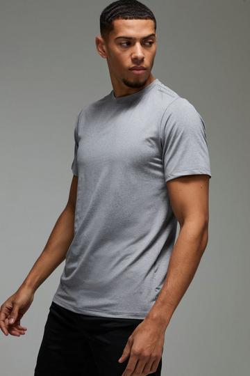 Man Active Mesh Marl Regular Fit T-shirt grey marl