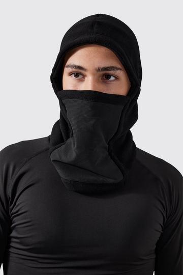 Man Active Fleece Hood black