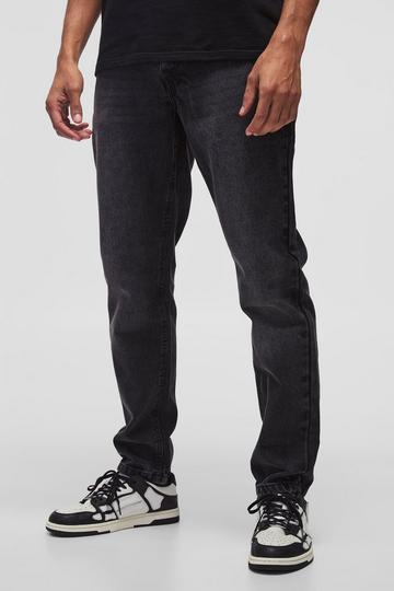 Tapered Rigid Jean in Charcoal charcoal