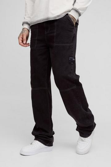 Tall Relaxed Fit Worker Trouser black