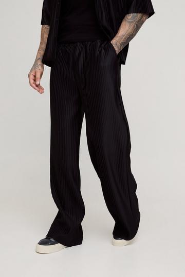 Tall Wide Leg Pleated Trousers black