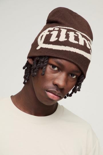 Filthy Graphic Beanie brown