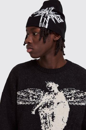 Cross Graphic Beanie black