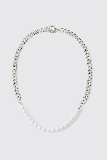 Cuban Link Pearl Chain silver